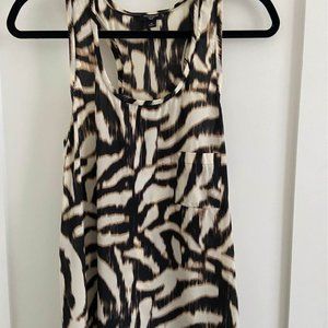 Ann Taylor silk printed tank top - 8